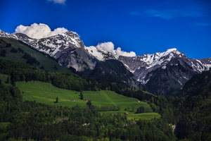 2013 06-Alps View Switzerland Gruyères Switzerland